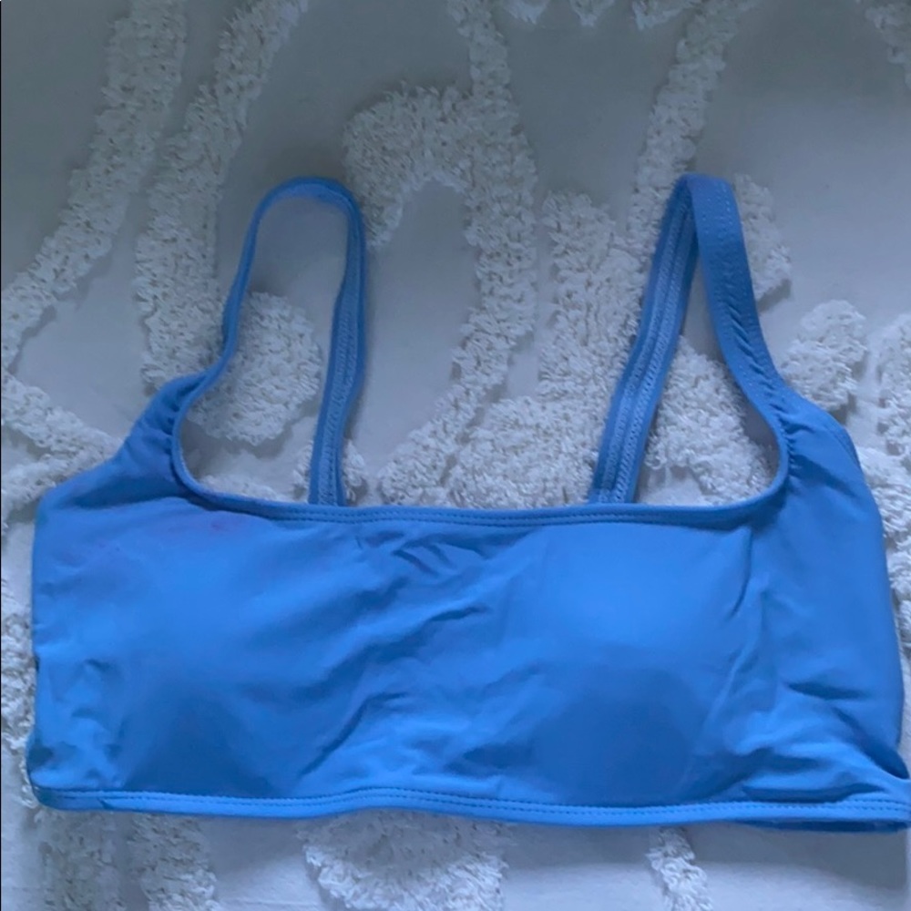 Blue shein swim top
